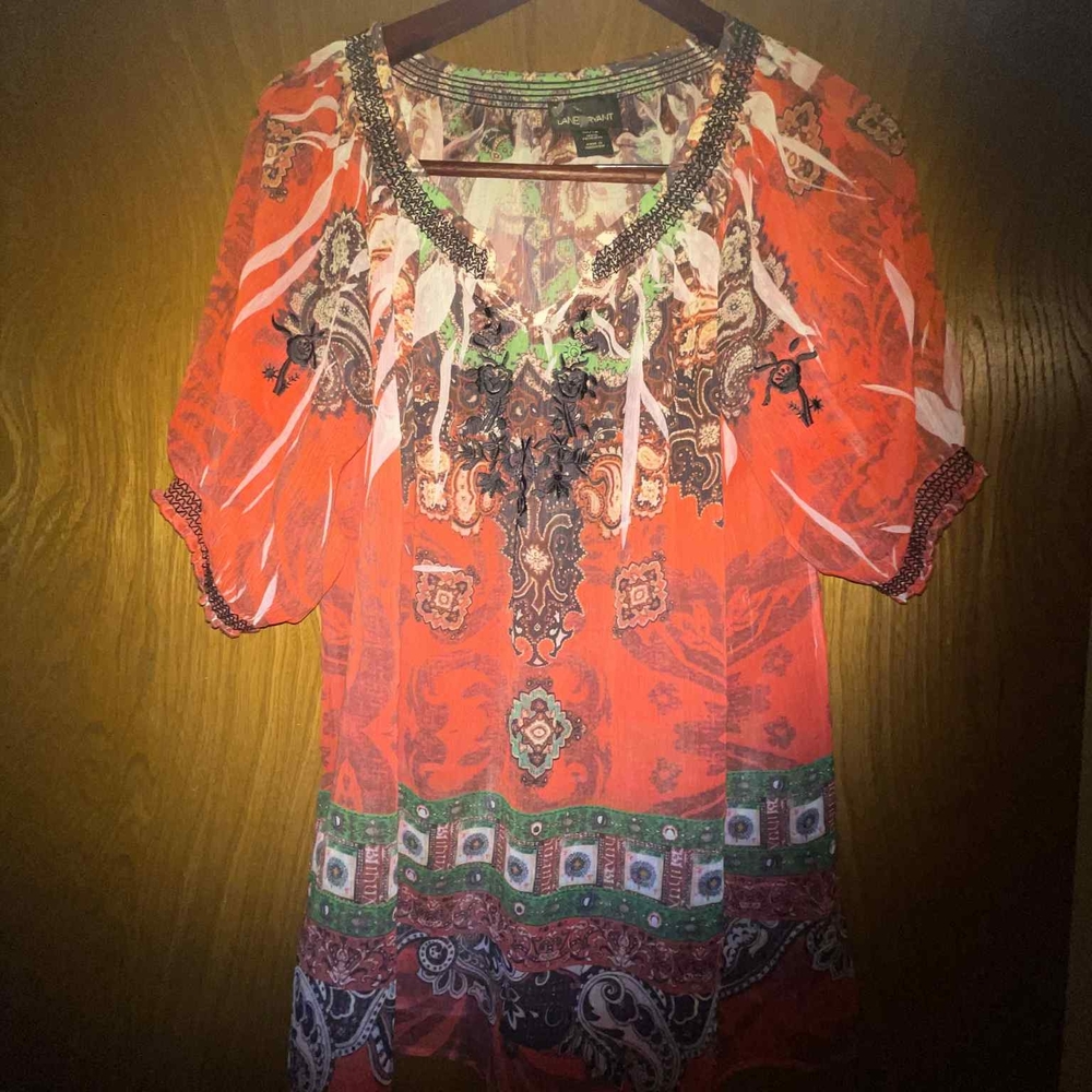 Lane Bryant Bohemian Paisley Print Top